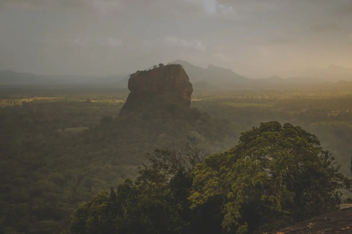 Sunrise at Sigiriya Rock Sri Lanka golden light